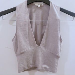 Wilfred light gray crop top